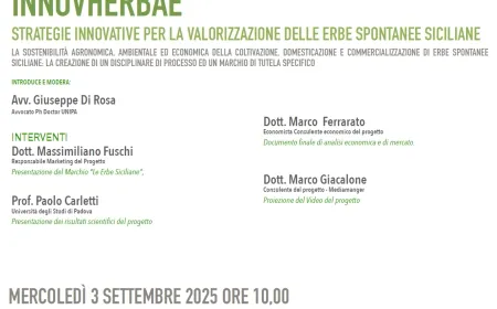 InnovHerbae: Evento conclusivo il 3 settembre a Palermo